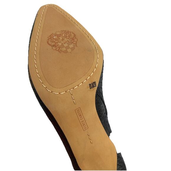 Vince Camuto Armonda Black Leather Pointed Toe Knee Dress Boot Sz 8.5 M - Picture 5 of 6